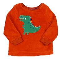 Oranžová chlpatá mikina s dinem George