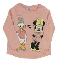 Světlerůžové triko s Minnie a Daisy Disney