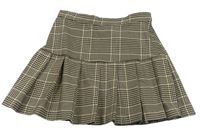 Béžovo-čierna kockovaná skladaná sukňa H&M