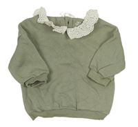 Khaki mikina s madeirou zn. F&F