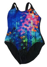 Čierno-farebné jednodielne plavky Speedo