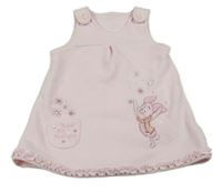 Svetloružové na traké fleecové šaty s prasátkem George