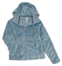 Světlemodrá plyšová propínací mikina s kapucí Decathlon