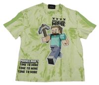 Svetlozelené tričko s Minecraft