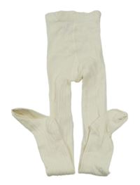 Smetanové vzorované punčocháče H&M