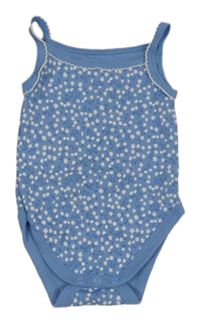 Modré květované body 