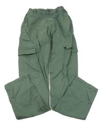 Tmavozelené plátěné kalhoty s kapsami blue ridge