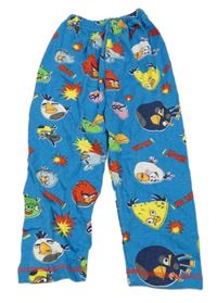 Modré pyžamové kalhoty s Angry Birds