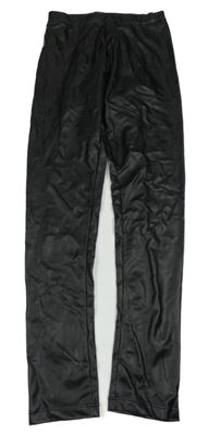 Čierne koženkové legíny Zara