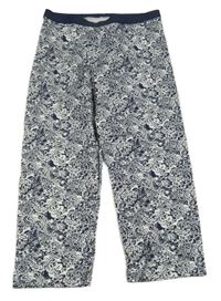 Tmavomodro-bílé vzorované crop legíny C&A