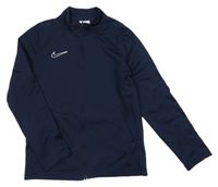 Tmavomodrá športová funkčná prepínaci mikina s logom Nike
