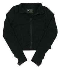 Čierna športová prepínaci crop mikina Primark