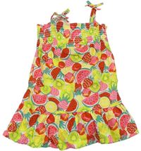Farebné plátenné šaty s ovociem Primark