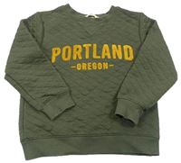 Khaki mikina s nápisom H&M