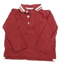 Vínové polo triko M&Co.