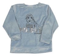 Svetlomodrá plyšová mikina s Elsou George