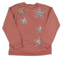 Růžová mikina s hvězdami z filtrů George