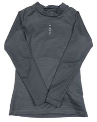 Sivé melírované funkčné tričko Kipsta