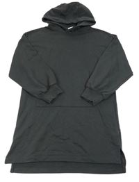 Antracitová šatová mikina s kapucňou Zara