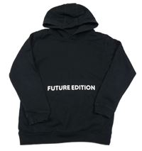 Černá mikina s nápisem a kapucí Matalan