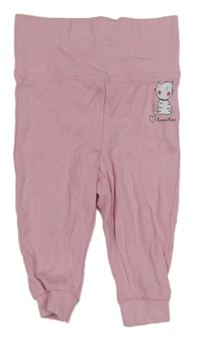 Svetloružové tepláky s mačičkou Lupilu