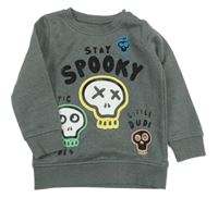 Sivá mikina s lebkami George