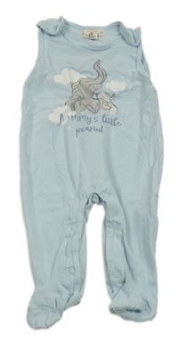 Světlemodré dupačky so slonmi Disney