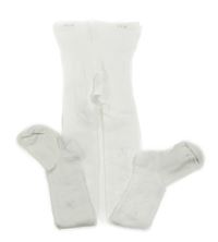 Bílé vzorované punčocháče