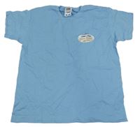 Svetlomodré tričko s výšivkou Fruit of the Loom