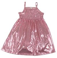 Ružové lesklé šaty Shein