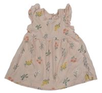 Svetloružové kvetované šaty H&M