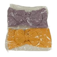 Nové - 2set - 2x Čelenka s mašlí + fialová + hořčicová 