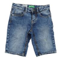 Modré rifľové kraťasy Benetton