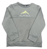 Sivá thermo mikina s potlačou Alpyrex