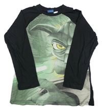 Černo-zelené triko - Yoda 