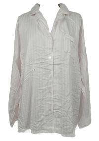 Dámský bílo-růžový pruhovaný pyžamový kabátek zn. Primark