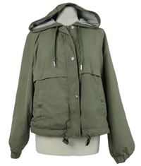 Dámská khaki šusťáková jarní bunda s kapucí H&M