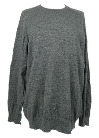 Pánský šedý melírovaný svetr Primark 