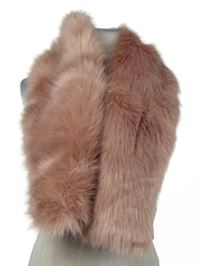 Dámský starorůžový kožešinový šál