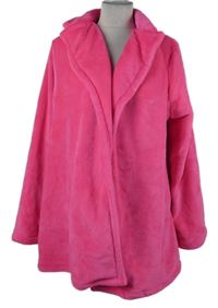 Dámsky neónově ružový chlpatý cardigán Shein