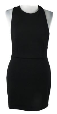 Nové - Dámské černé minišaty so zkříženými zády Ratanboa