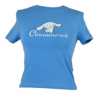 Dámske svetlomodré crop tričko s obrázkem - Cinnamoroll Primark