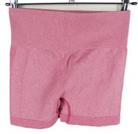 Dámské růžové melírované sporovní scrunch kraťasy 