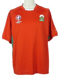 Pánský červeno-zelený fotbalový dres s erbem