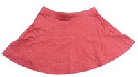 Ružová bavlnená sukňa s bodkami H&M