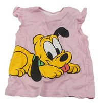 Světlerůžové tričko s Plutem Disney