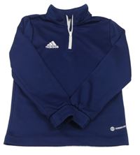 Tmavomodrá sportovní mikina s logem Adidas