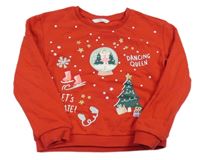 Červená mikina s obrázkom M&S