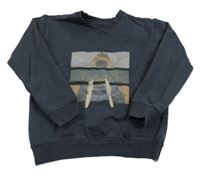 Tmavomodrá mikina s mrožom