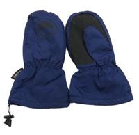 Tmavomodro-černé šusťákové funkční rukavice